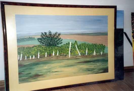 Weingarten bei Wildendürnbach, Acryl